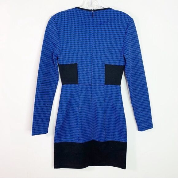 Tibi New York Blue & Black Houndstooth Dress size 0 - Picture 2 of 3
